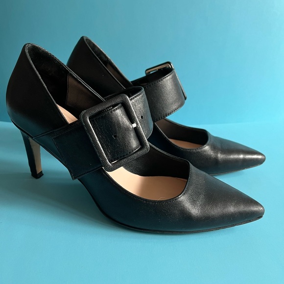 Genuine Leather Black Heels - Picture 5 of 6